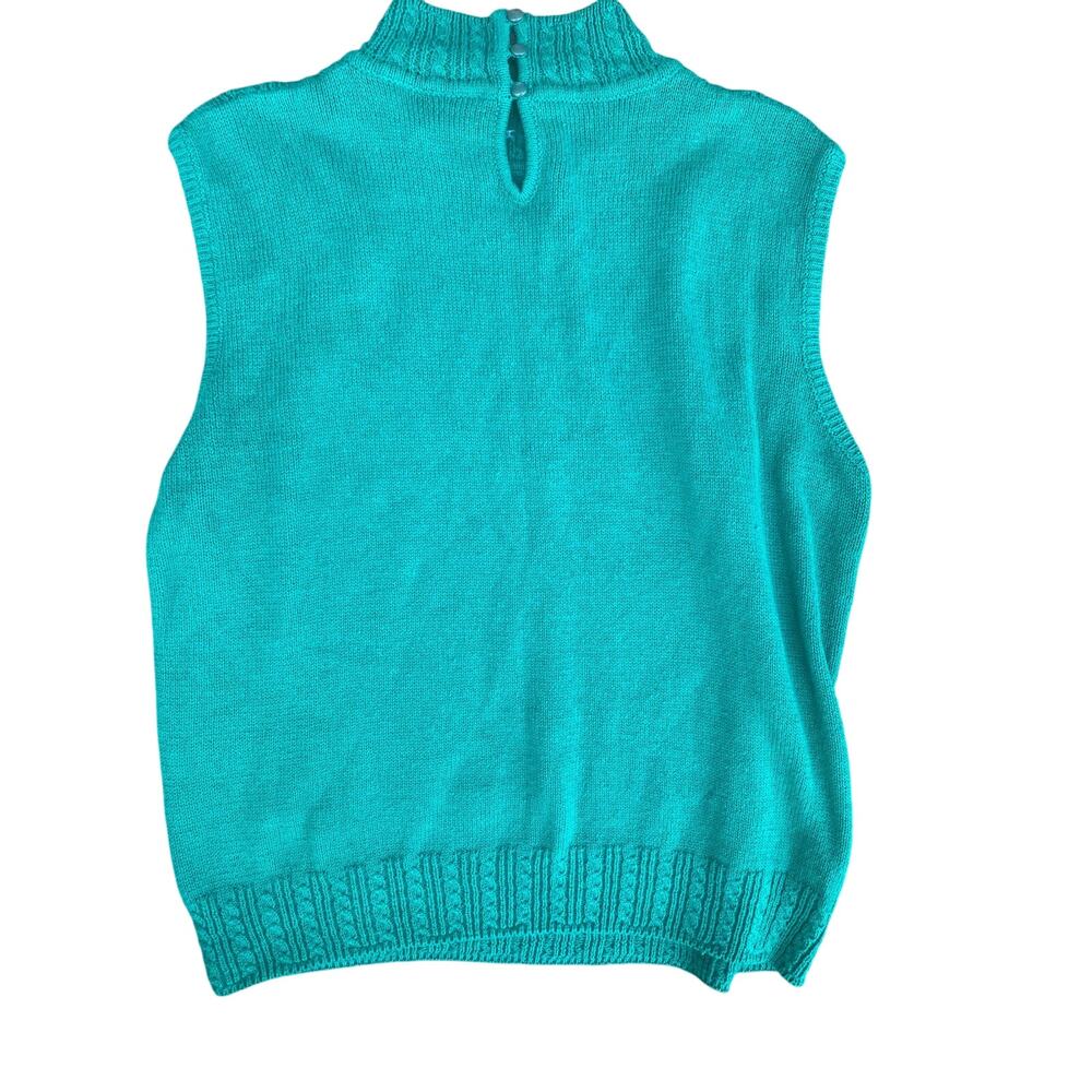 Vintage Russ women large Chunky Knit Sweater Vest sleeveless - Picture 4 of 4
